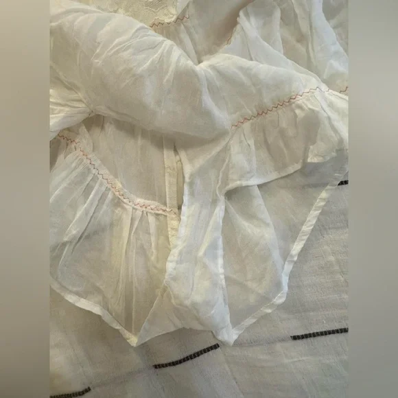 Free People In Full Swing Shorts White Lace Ruffle Boho M - Picture 8 of 14